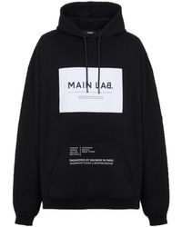 Balmain - Jersey & Nylon Hoodie - Lyst