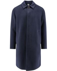 Aspesi - Single-Breasted Concealed-Placket Coat - Lyst