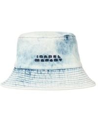 Isabel Marant - Logo Embroidered Denim Bucket Hat - Lyst