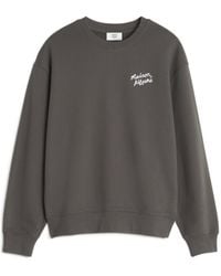 Maison Kitsuné - Maison Kitsuné Logo Embroidered Sweatshirt - Lyst