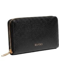 Gucci - Zip Around Wallet With Lettering - Lyst