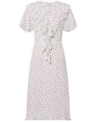 Dorothee Schumacher - Dancing Dots Polka-Dot Georgette Midi Dress - Lyst