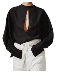 DARKPARK - Marine Asymmetric Semi-Sheer Shirt - Lyst