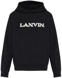 Lanvin - Logo Detailed Hoodie - Lyst