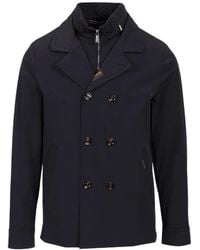 Moorer - Volmer-Kn Double-Breasted Peacoat - Lyst