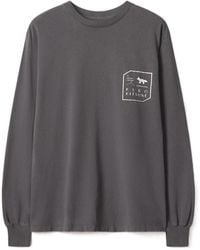 Maison Kitsuné - X Kuro Faded Long Sleeve Tee - Lyst