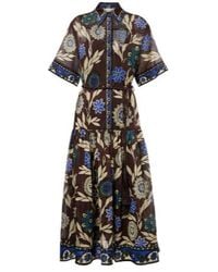 ALÉMAIS - Jasper Printed Cotton And Silk Shirt Dress - Lyst