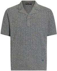 Dolce & Gabbana - Ribbed-Knit Short-Sleeved Polo Shirt - Lyst
