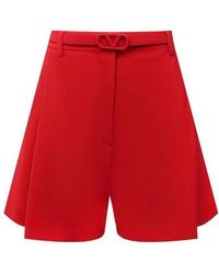 Valentino - Vlogo Signature Belted Shorts - Lyst