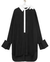 Loewe - Anagram Embroidered Shirt Dress - Lyst
