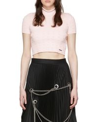 we11done - Rayon Short-Sleeved High-Necked T-Shirt - Lyst