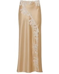 By Malene Birger - Erika Satin Lace Long Skirt - Lyst