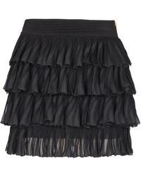 Balmain - Ruffle Knit Mini Skirt - Lyst