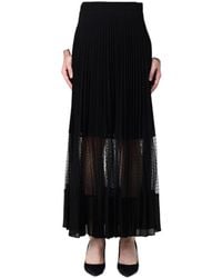 Twinset - High Waist Pleated Maxi Skirt - Lyst