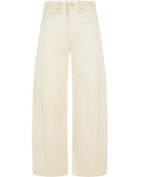 Mother - 'The Half Pipe' Cream Cotton Jeans - Lyst