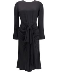 Alaïa - Alaã¯A Draped Viscose Dress - Lyst