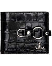 Vivienne Westwood - Crocodile-Embossed Calfskin Bi-Fold Wallet - Lyst