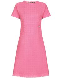 Dolce & Gabbana - Tweed Raschel Mini Dress - Lyst
