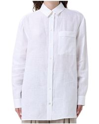 Max Mara - Chest-Pocket Linen Shirt - Lyst
