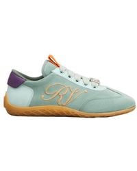 Roger Vivier - Logo-Engraved Lace-Up Sneakers - Lyst