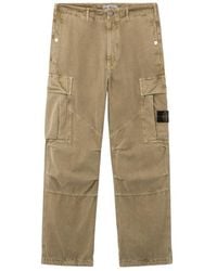 Stone Island - Loose-Fit Cargo Pants With Drawstring Cuffs - Lyst