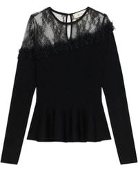 Blumarine - Long-Sleeved Crew-Neck Shirt - Lyst