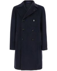 Tagliatore - Long Sleeve Double-Breasted Coat - Lyst