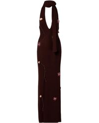 AYA MUSE - Floral Appliqué Knit Dress - Lyst