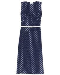 P.A.R.O.S.H. - Polka-Dot Belt Midi Dress - Lyst