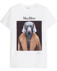 Max Mara - Cipria Graphic Printed Crewneck T-Shirt - Lyst