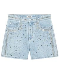 Zadig & Voltaire - Denim Shorts With Belt Loops - Lyst