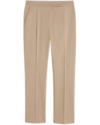 Max Mara - Cotton Satin Trousers - Lyst
