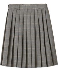 Miu Miu - Prince Of Wales Check Pleated Skirt - Lyst