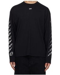 Off-White c/o Virgil Abloh - Chain Araldic Arrow Long Sleeve T-Shirt - Lyst