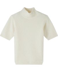 A.P.C. - High-Neck Short-Sleeved Jumper - Lyst