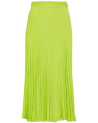 MM6 by Maison Margiela - Pleated Crepe Midi Skirt - Lyst