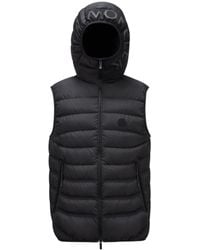 Moncler - Logo Patch Hooded Zip-Up Gilet - Lyst