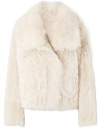 Yves Salomon - Cropped Leather Jacket - Lyst
