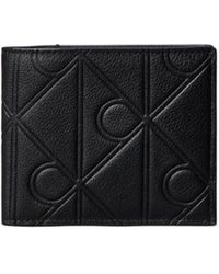 Calvin Klein - Embossed Emblem Leather Billfold Wallet - Lyst