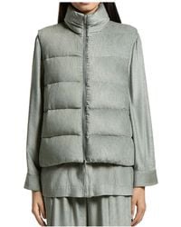 Peserico - Quilted Corduroy Gilet - Lyst