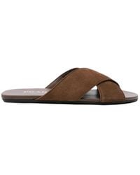Prada - Cross-Strap Slides - Lyst