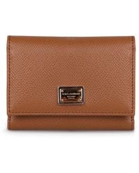 Dolce & Gabbana - Logo Plaque Tri-Fold Wallet - Lyst
