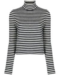 Jil Sander - Logo-Patch Striped Wool Jumper - Lyst