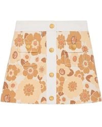 Celine - Trapeze Mini Skirt - Lyst