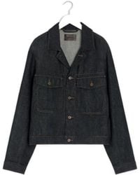 Lemaire - Long Sleeved Buttoned Denim Jacket - Lyst