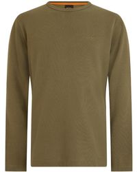 BOSS - Crew Neck Long-Sleeved T-Shirt - Lyst