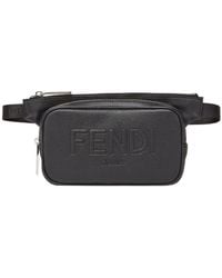 Fendi - Roma Logo Embossed Belt Bag - Lyst