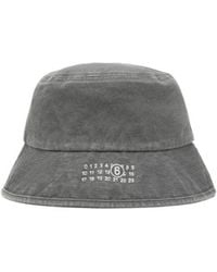 MM6 by Maison Margiela - Washed Cotton Bucket Hat - Lyst