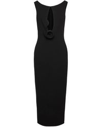 Magda Butrym - Flower-Appliqué Midi Dress - Lyst