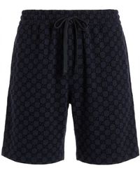 Gucci - Printed Double Jersey Shorts - Lyst